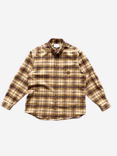 Gucci Gucci GG Brown Checked Flannel Shirt