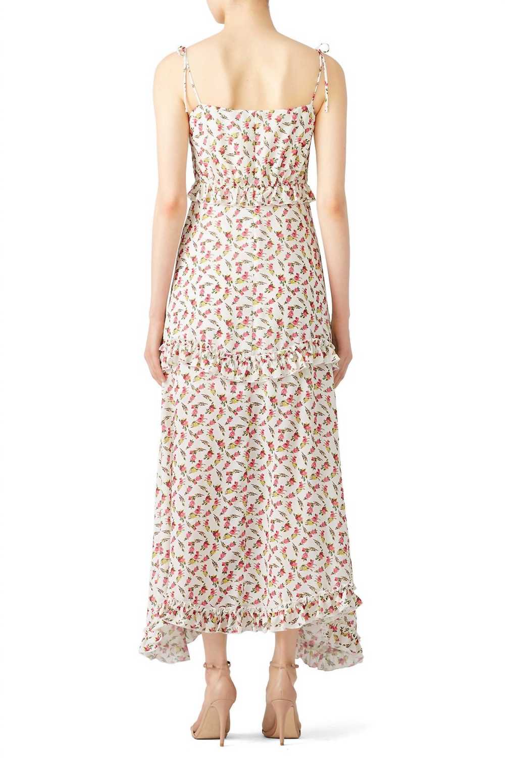 Slate & Willow pre-loved ivory rose floral maxi d… - image 3