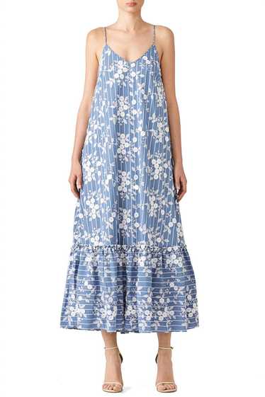 Nicholas pre-loved bloom embroidery maxi dress for
