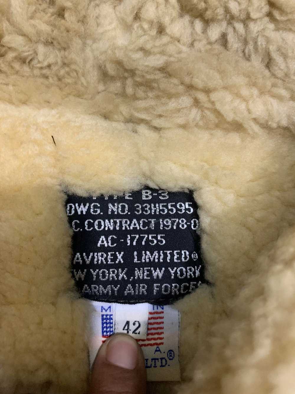 Avirex × B 3 × Sheepskin Coat 🔥VTG AVIREX USA TY… - image 11
