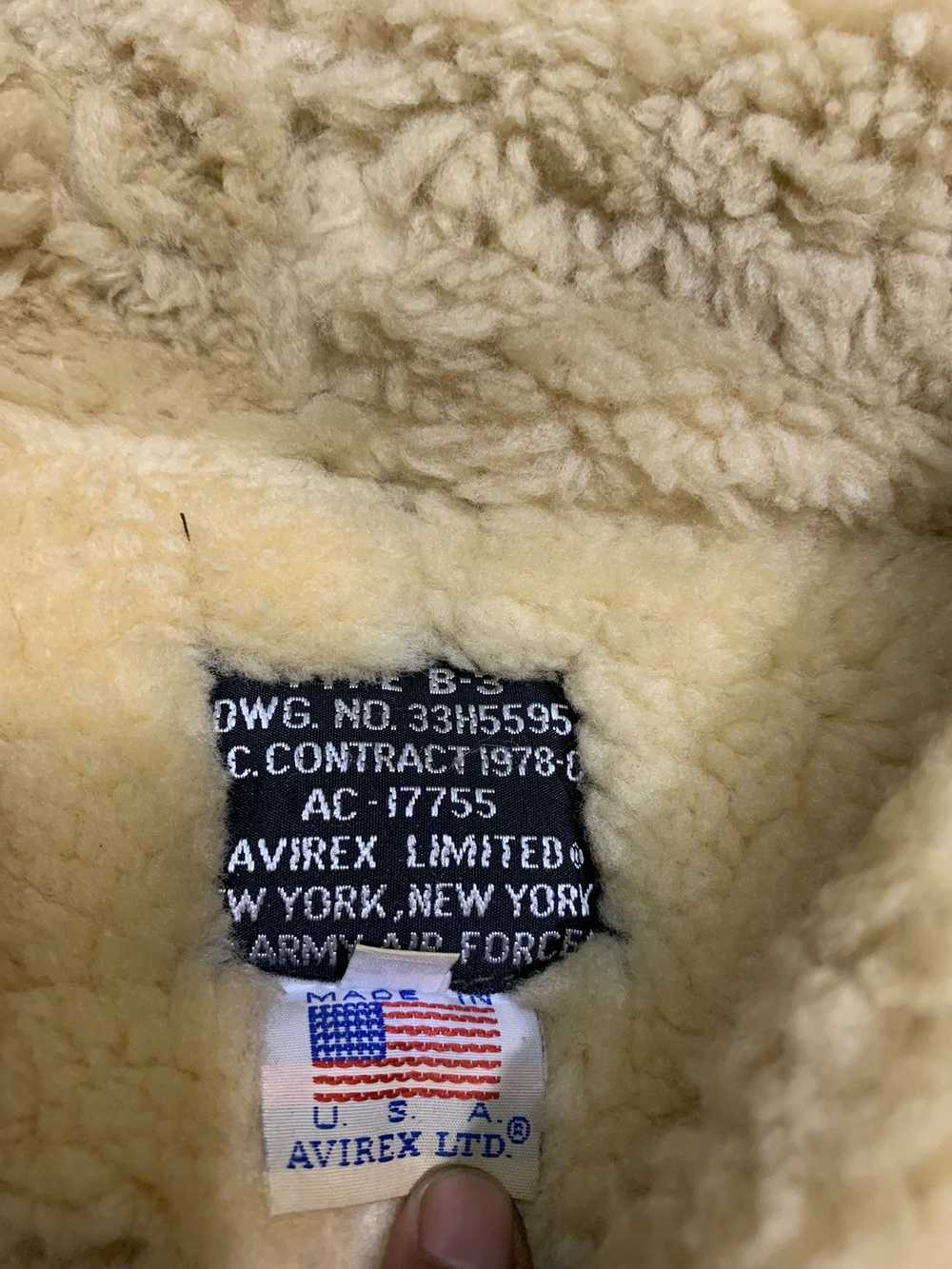 Avirex × B 3 × Sheepskin Coat 🔥VTG AVIREX USA TY… - image 12