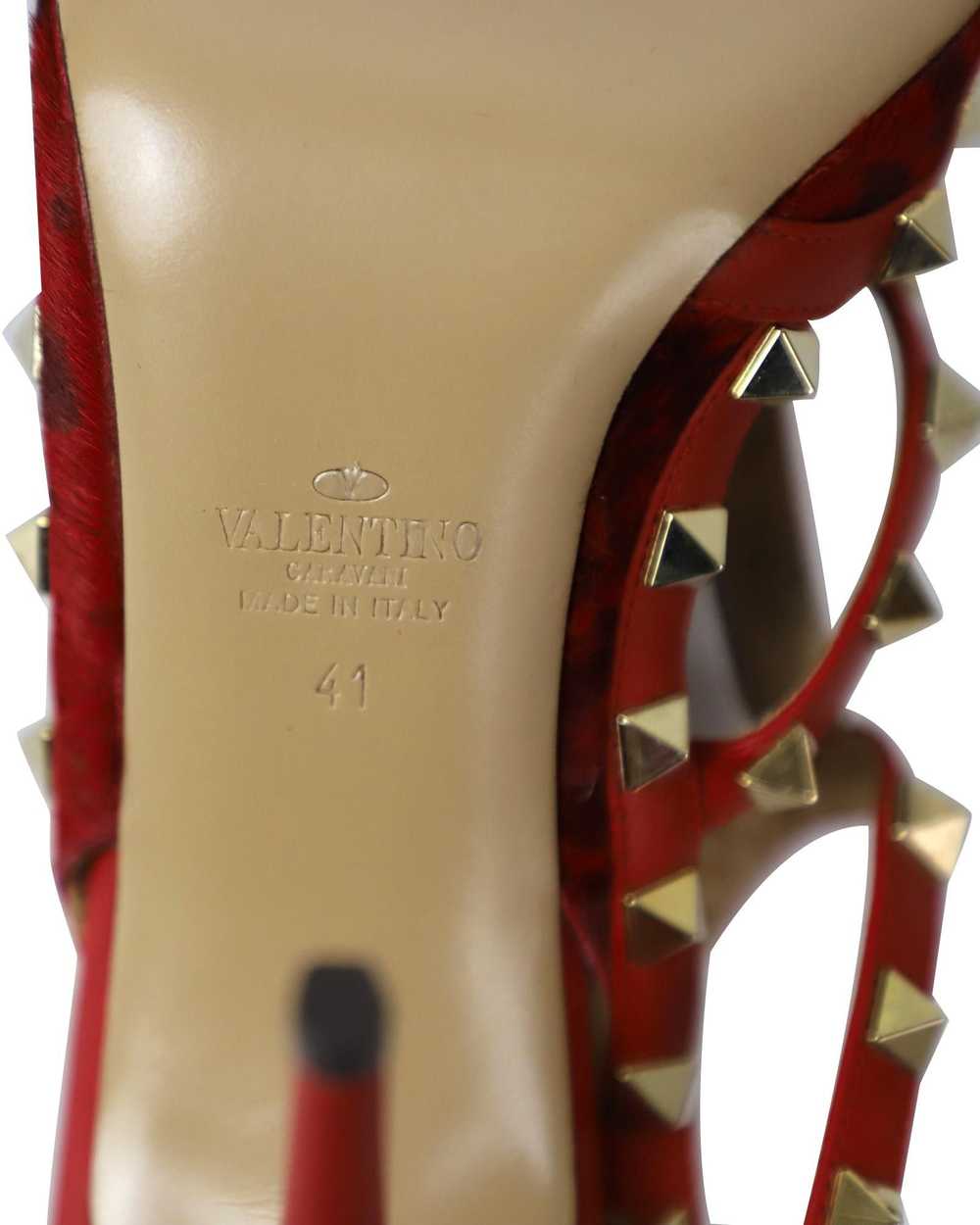 Valentino Leopard Print Caged Rockstud Pumps in P… - image 7