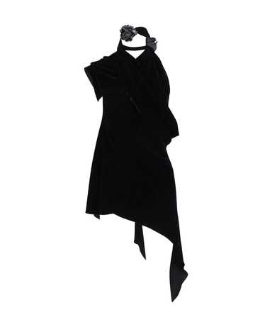Yves Saint Laurent Asymmetric Black Viscose Dress… - image 1