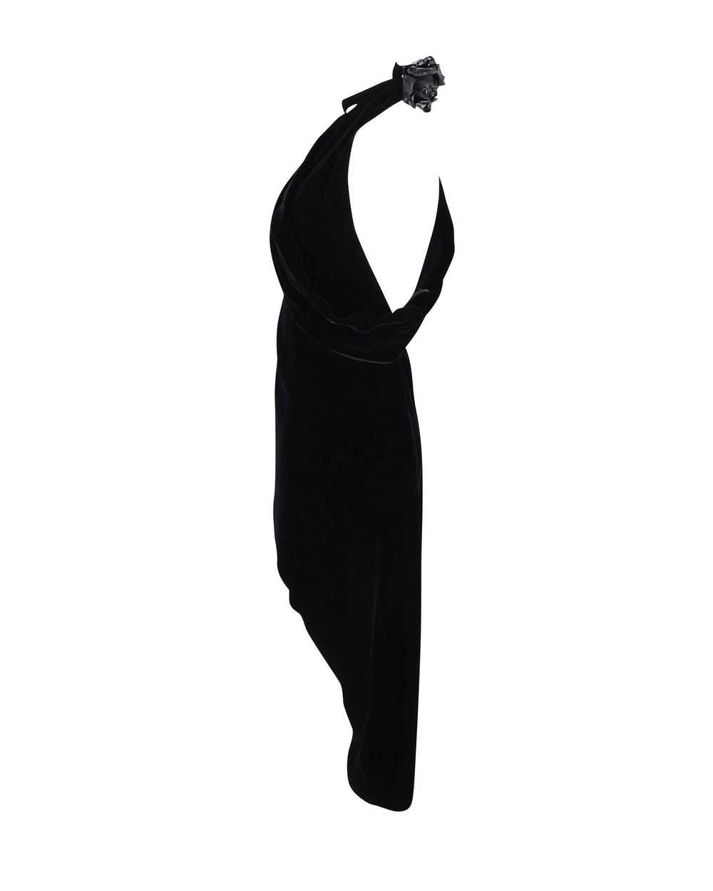 Yves Saint Laurent Asymmetric Black Viscose Dress… - image 2