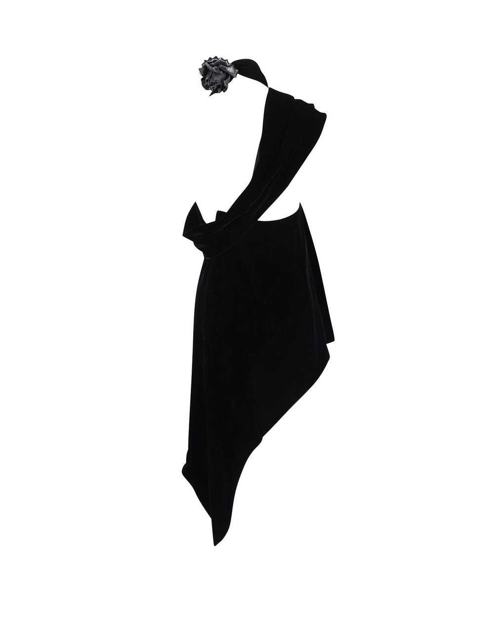 Yves Saint Laurent Asymmetric Black Viscose Dress… - image 3