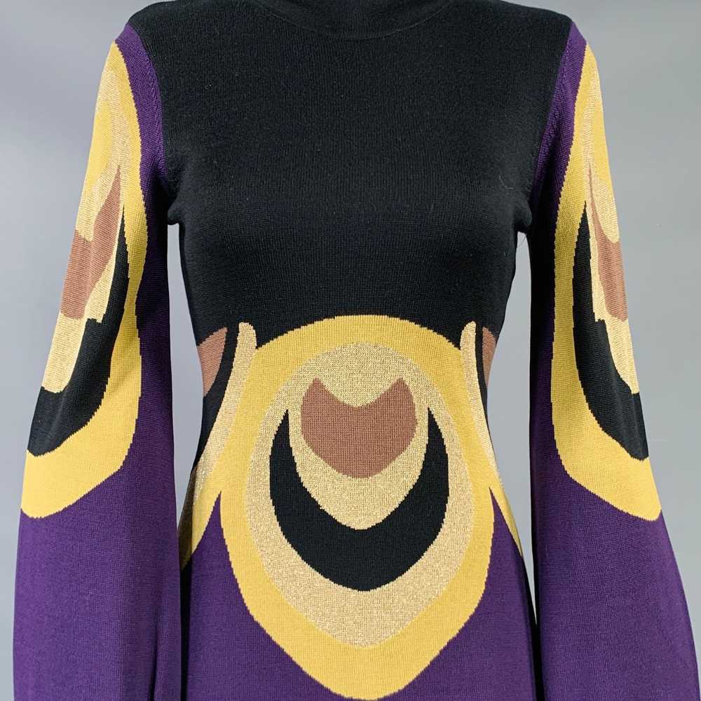 Other TEMPERLEY Black Gold Silk Blend Abstract Bi… - image 2