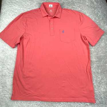 Vintage Johnnie-O Polo Shirt Men XL Pink/Red Shor… - image 1