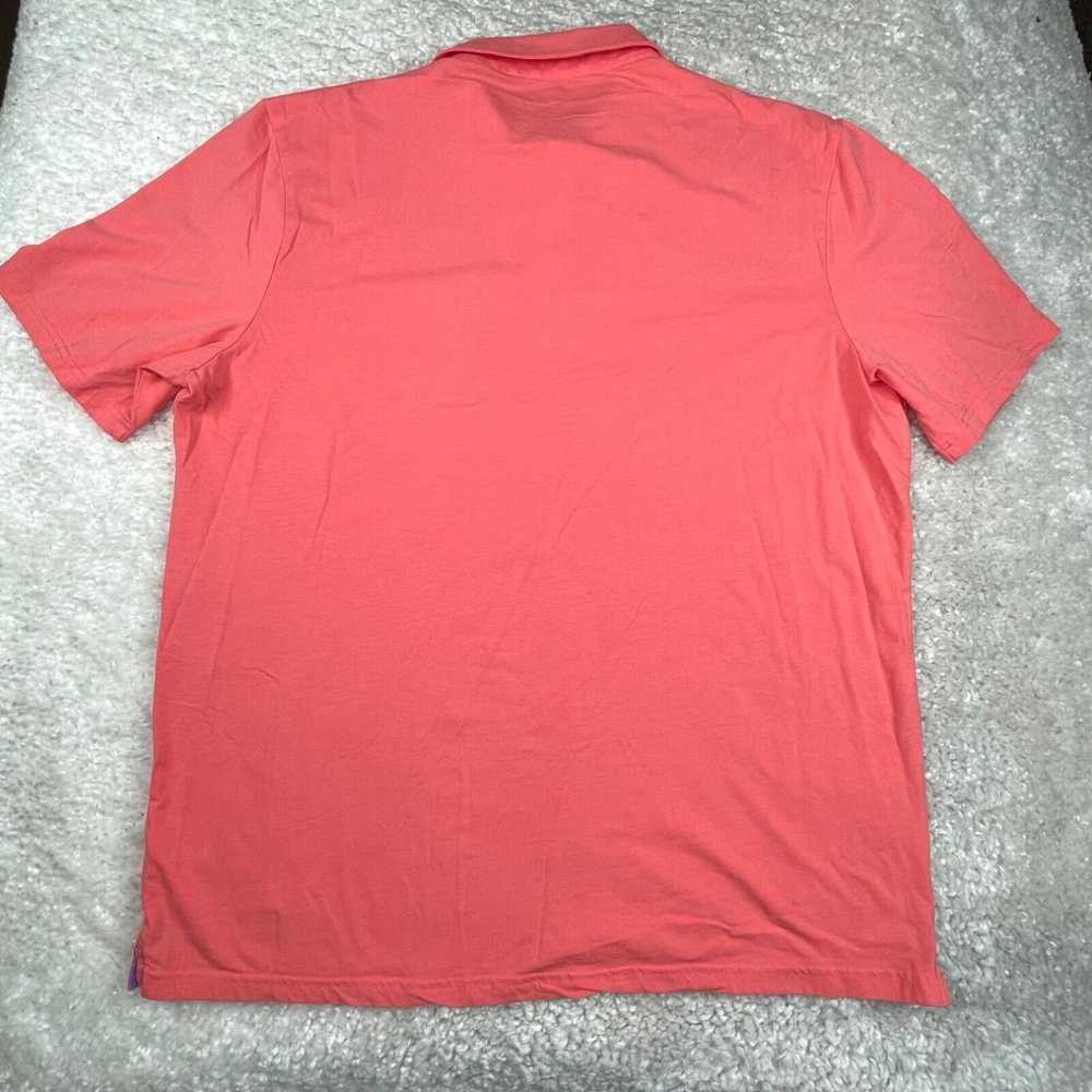 Vintage Johnnie-O Polo Shirt Men XL Pink/Red Shor… - image 2
