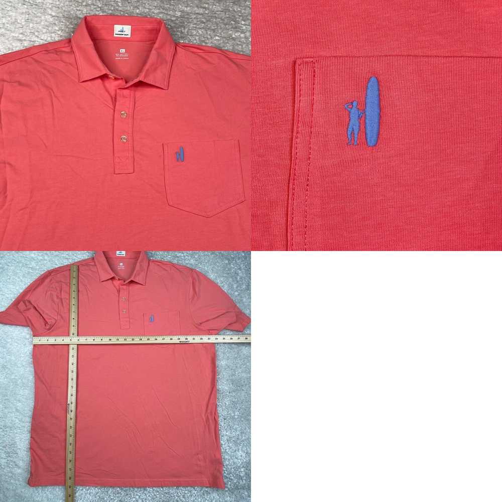 Vintage Johnnie-O Polo Shirt Men XL Pink/Red Shor… - image 4