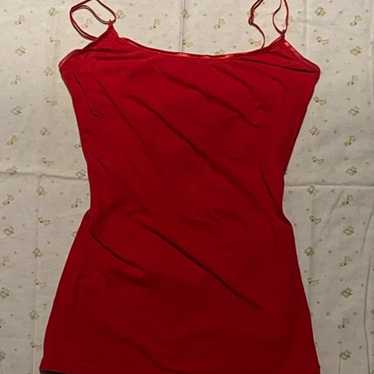 Cami Long Red Cami Christmas red colored cami. Pr… - image 1