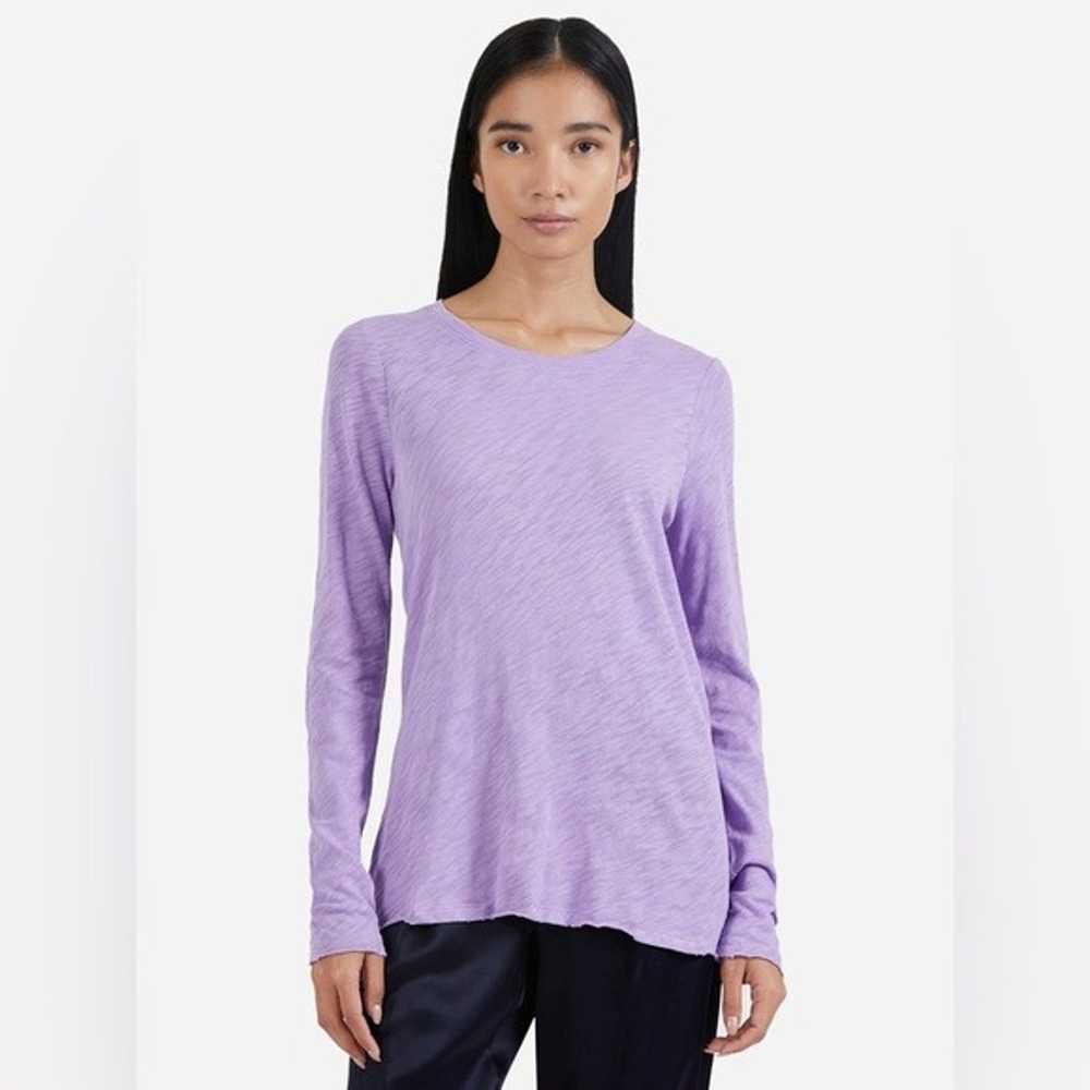 ersey Long Sleeve Destroyed Tee Size Small purple - image 1