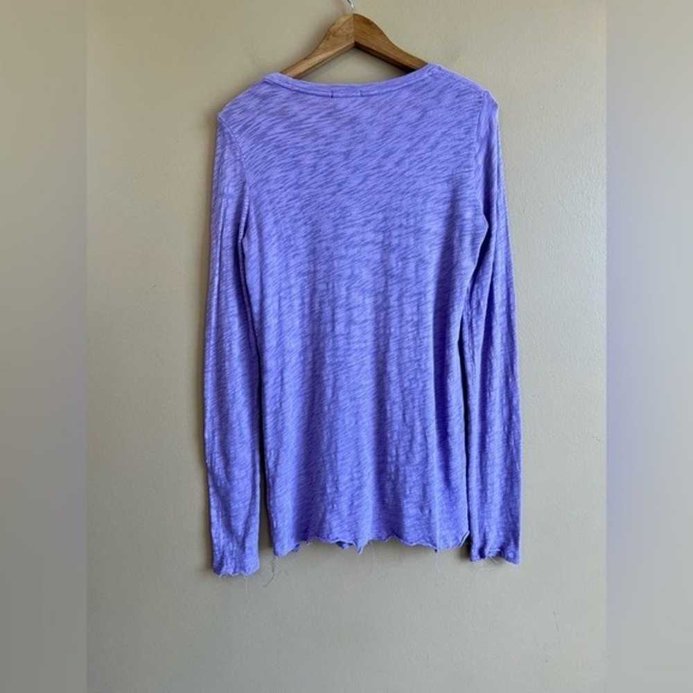 ersey Long Sleeve Destroyed Tee Size Small purple - image 7