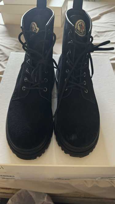 Moncler Moncler Black Nubuck Combat Boots Ulysse