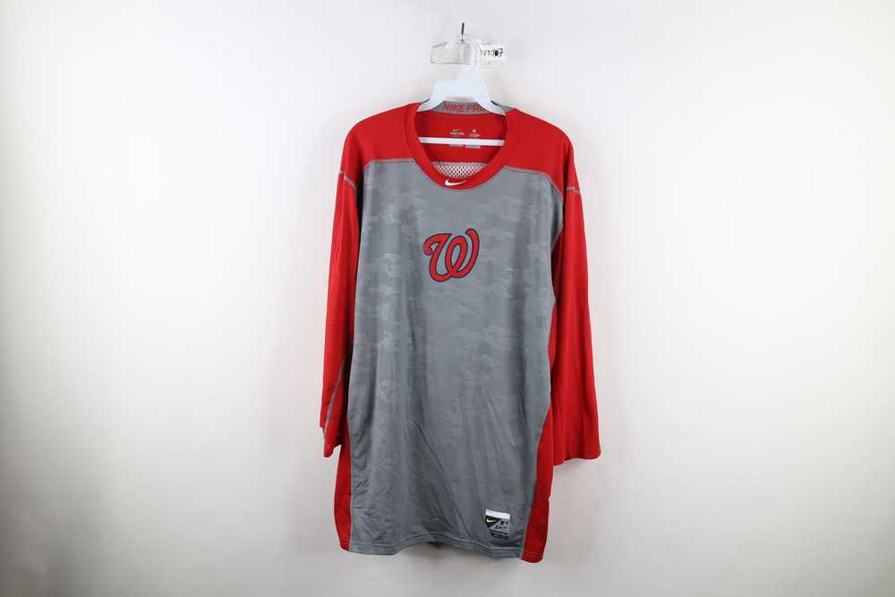 Nike × Vintage Nike Pro Washington Nationals 3/4 … - image 1