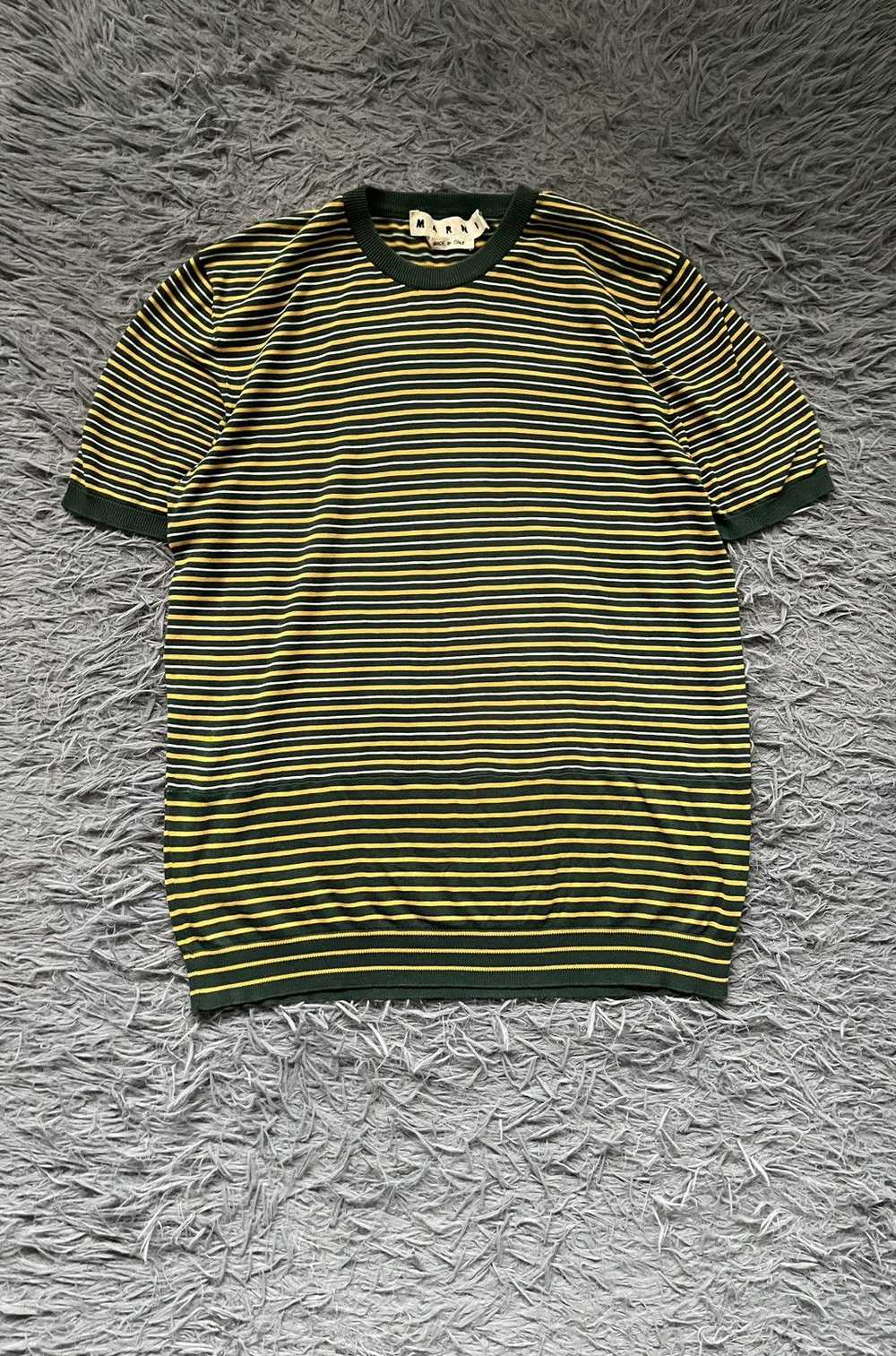 Designer × Marni × Streetwear Marni striped t-shi… - image 1