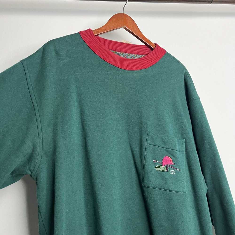 Gucci × Vintage GUCCI Crewneck Double Layer REVER… - image 12