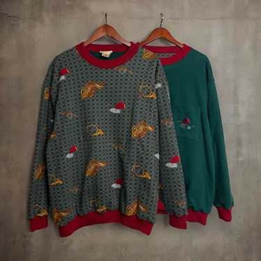 Gucci × Vintage GUCCI Crewneck Double Layer REVER… - image 1