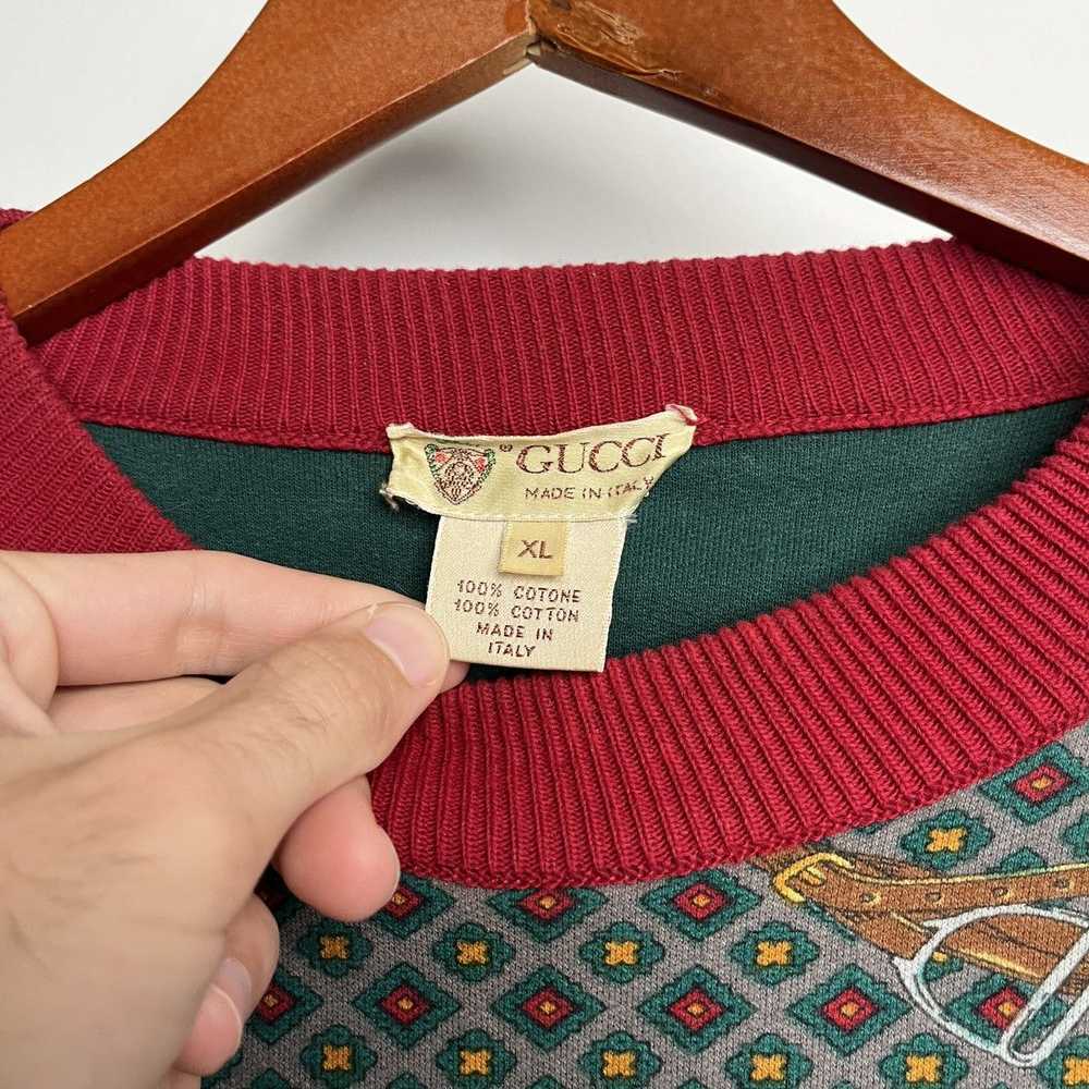 Gucci × Vintage GUCCI Crewneck Double Layer REVER… - image 4