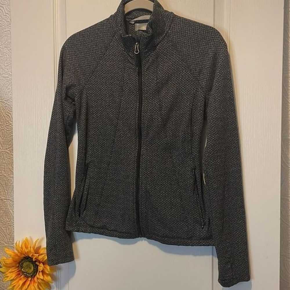 ATHLETA DARK GRAY AND BLACK DESIGN FULL ZIP LONG … - image 2