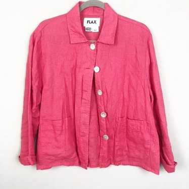 Flax 100% Raspberry Pink Jacket