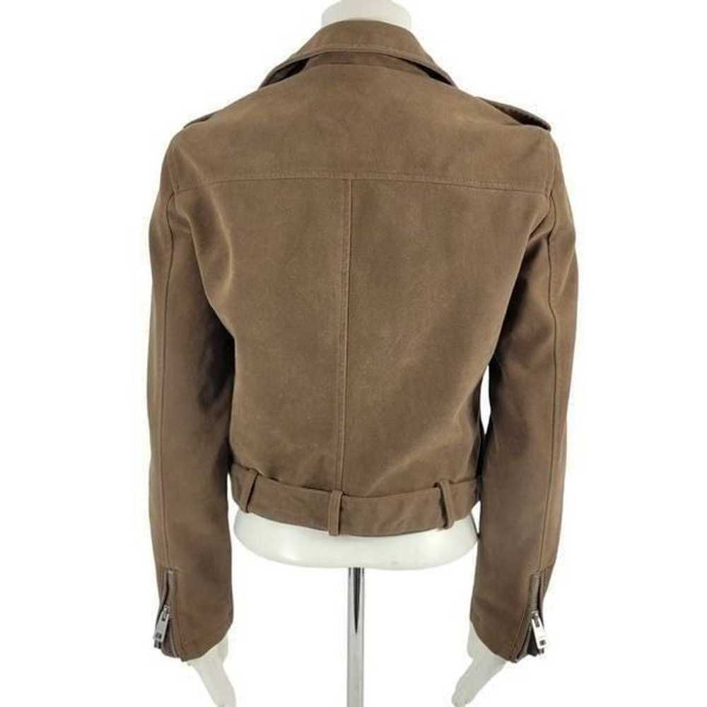 Levi's womens Size medium brown faux leather moto… - image 2