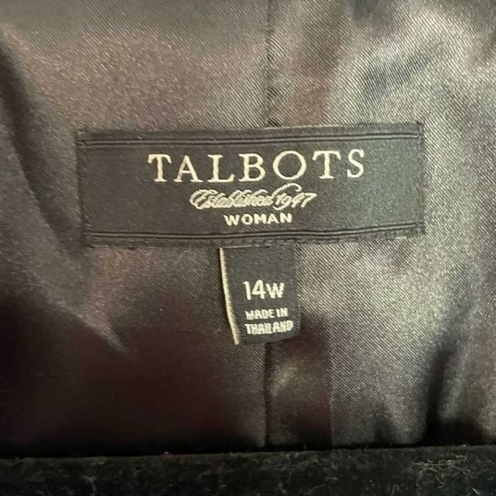 Talbots purple wool single button blazer size 14w - image 3