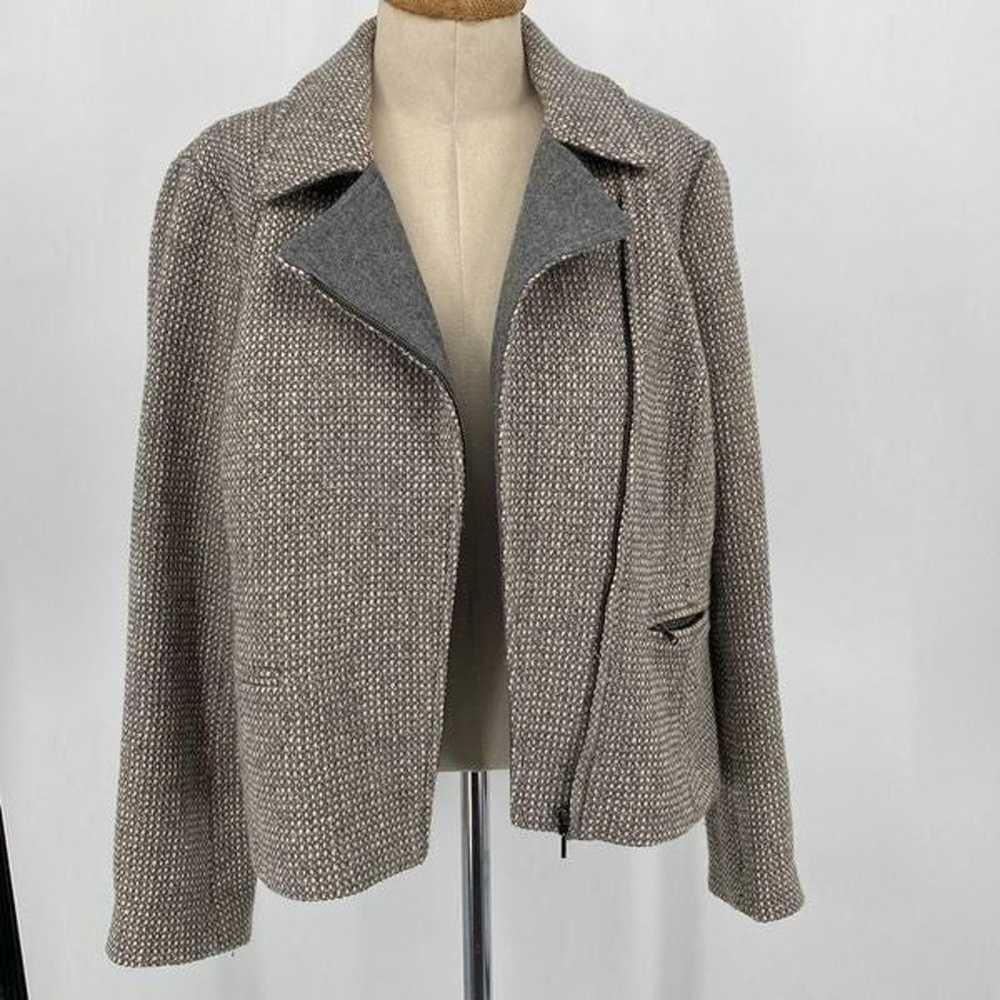 Talbots Women's Tweed Zip Front Moto Jacket Wool … - image 10