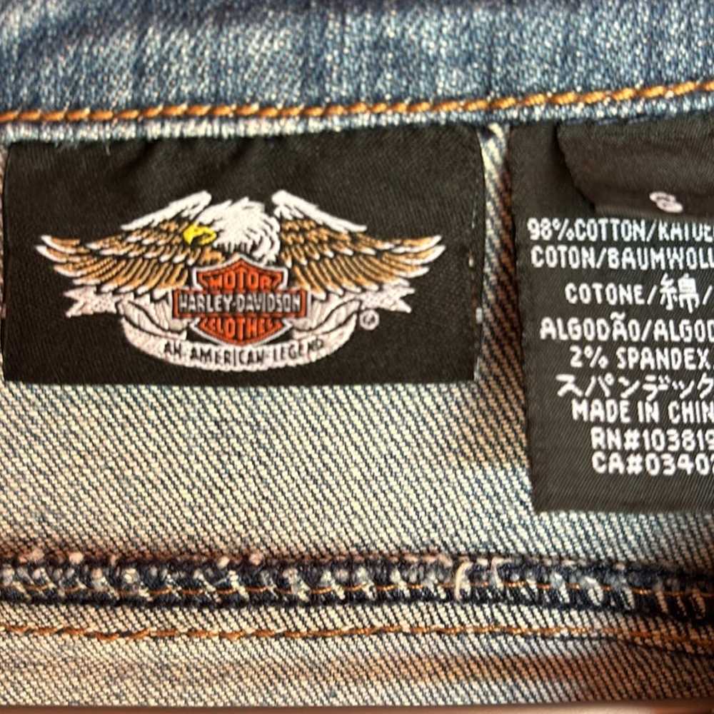 Harley Davidson Forever Free medium wash appliqué… - image 3