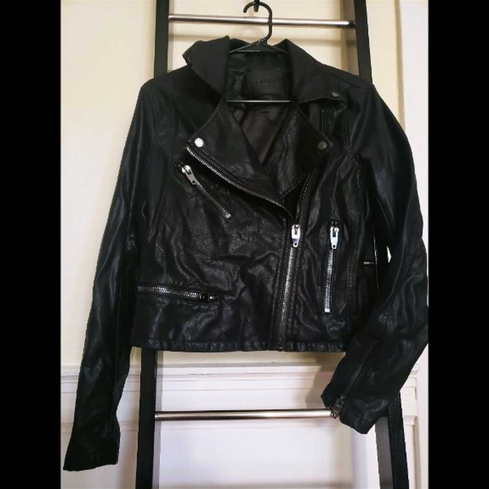 Blank NYC Black Asymmetrical Zip Faux Leather Mot… - image 5