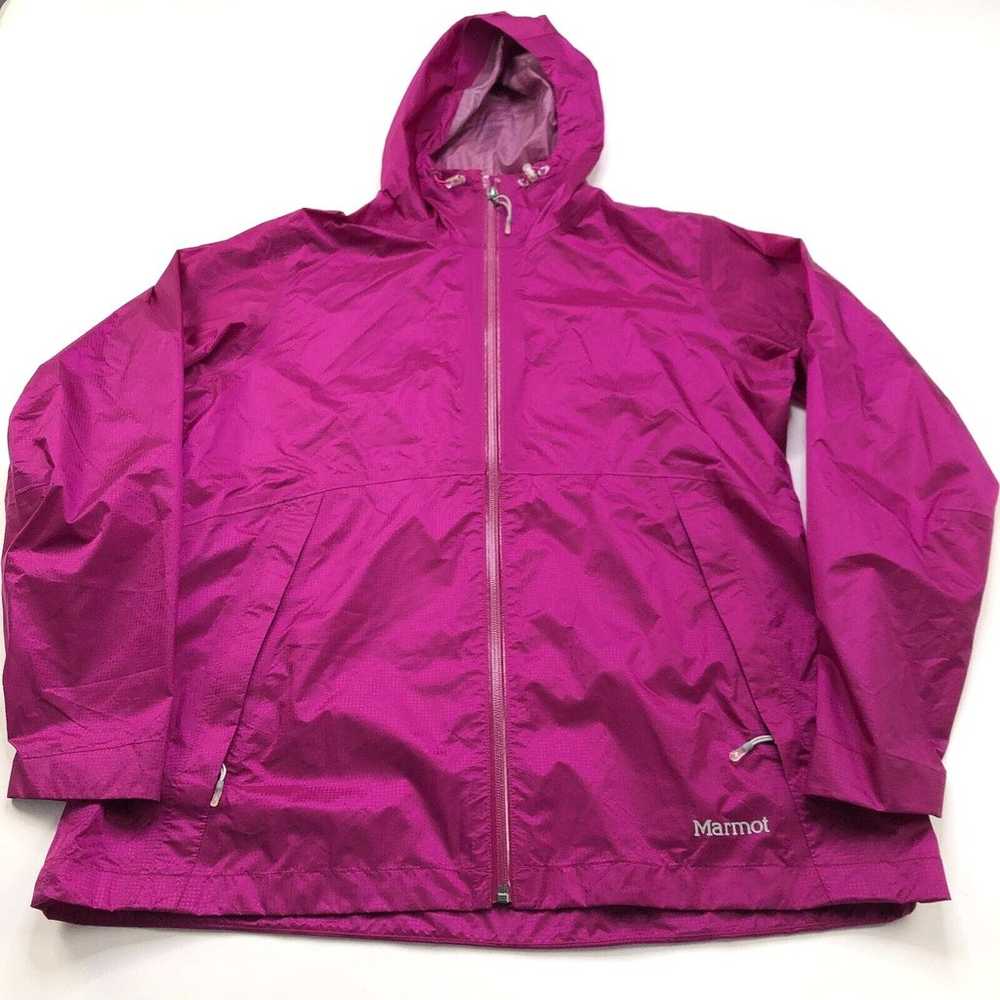 Marmot Crystalline Rain Jacket Large Pink Adjusta… - image 1