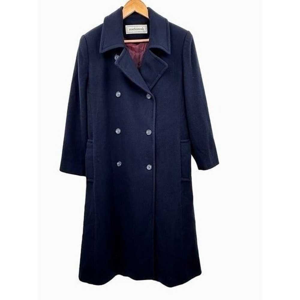 Mackintosh 100% Wool Womens Pea Coat Blue Long An… - image 1