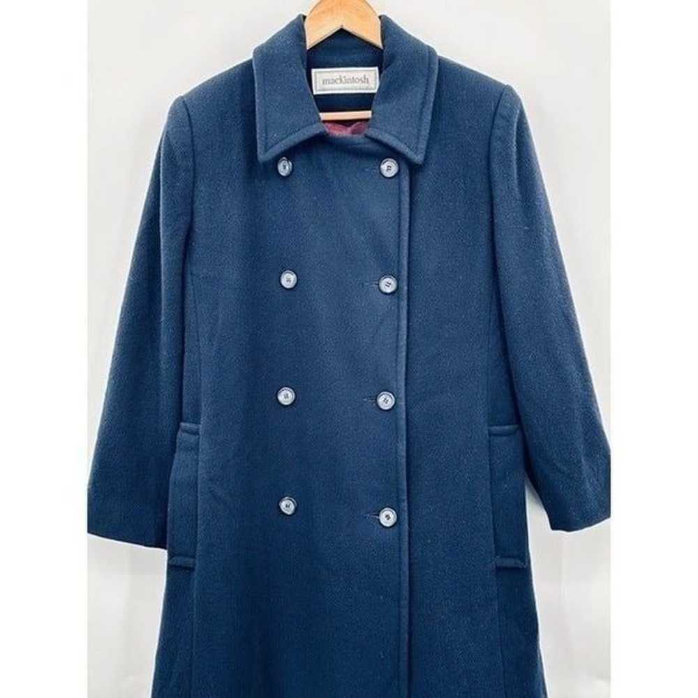 Mackintosh 100% Wool Womens Pea Coat Blue Long An… - image 3