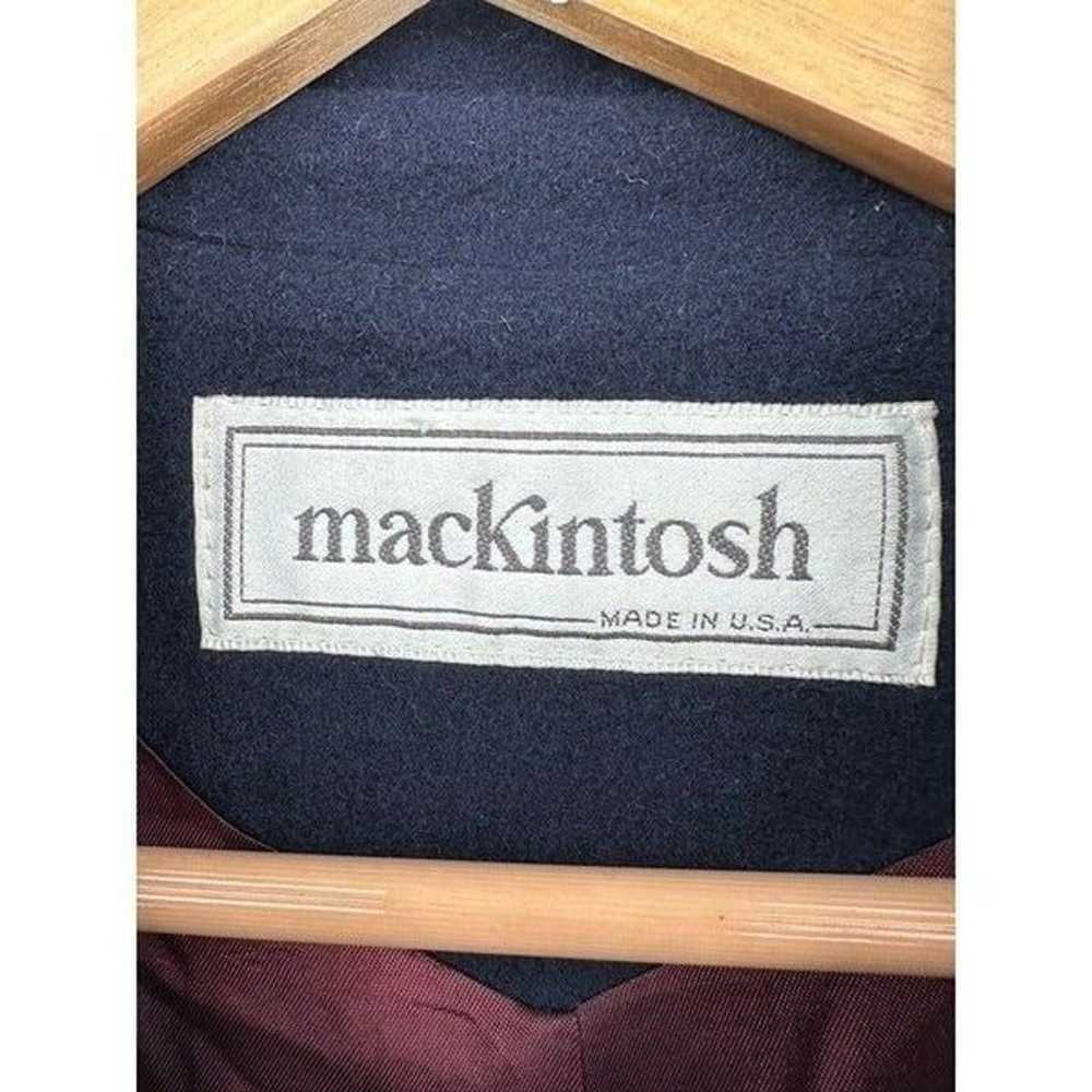Mackintosh 100% Wool Womens Pea Coat Blue Long An… - image 4