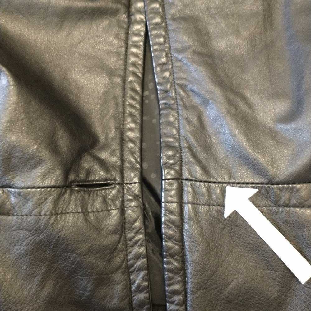 Donna Pelle Black Oversized Leather jacket. - image 7