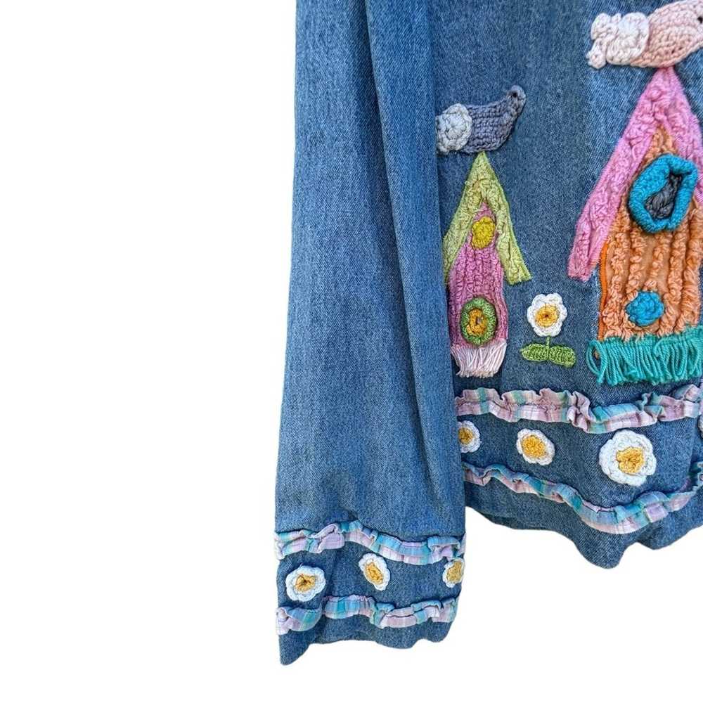 BLEU BAYOU Rare Jean Denim Jacket 3D Wearable Art… - image 2