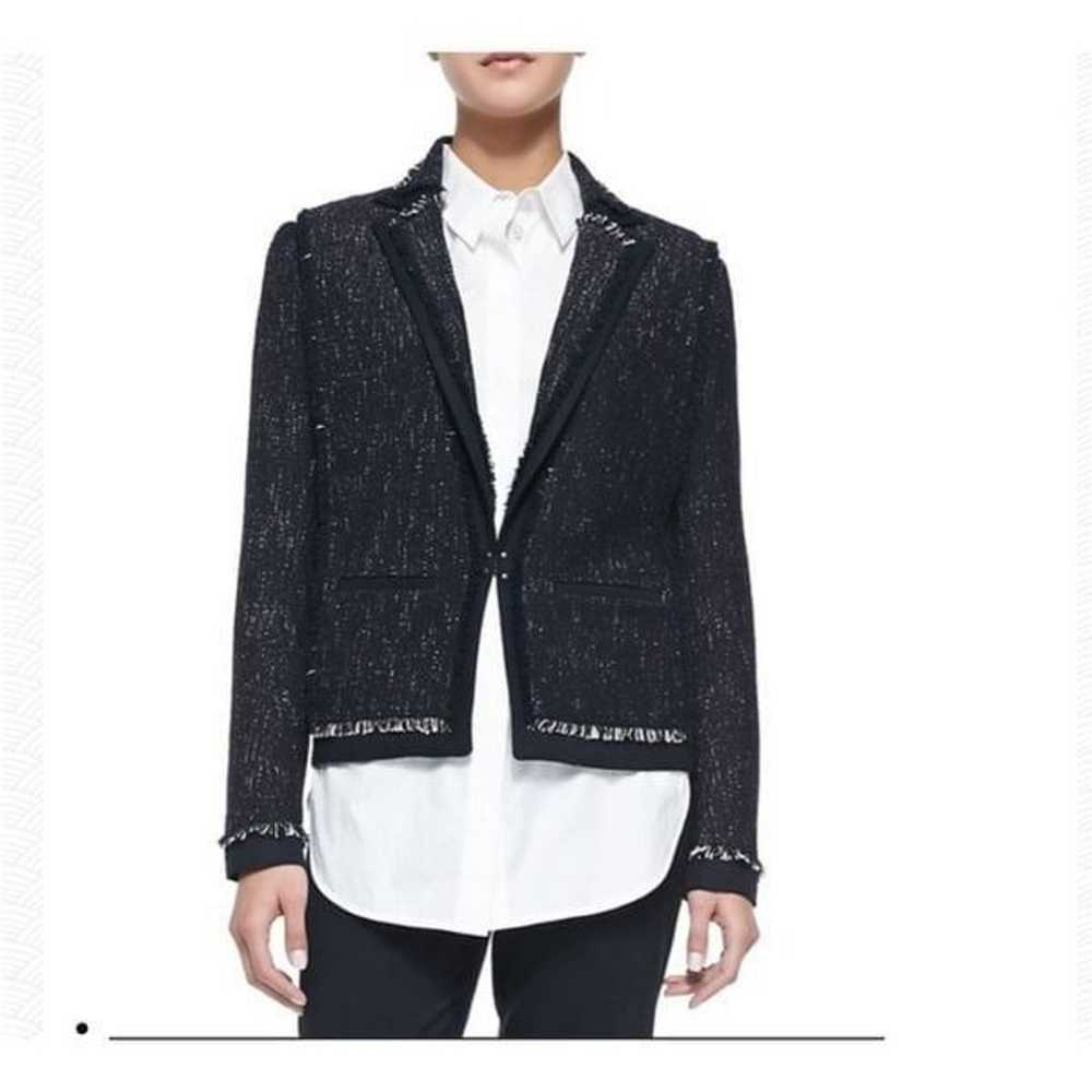 Vince Boucle Lady Jacket. Size L. Navy and White - image 1