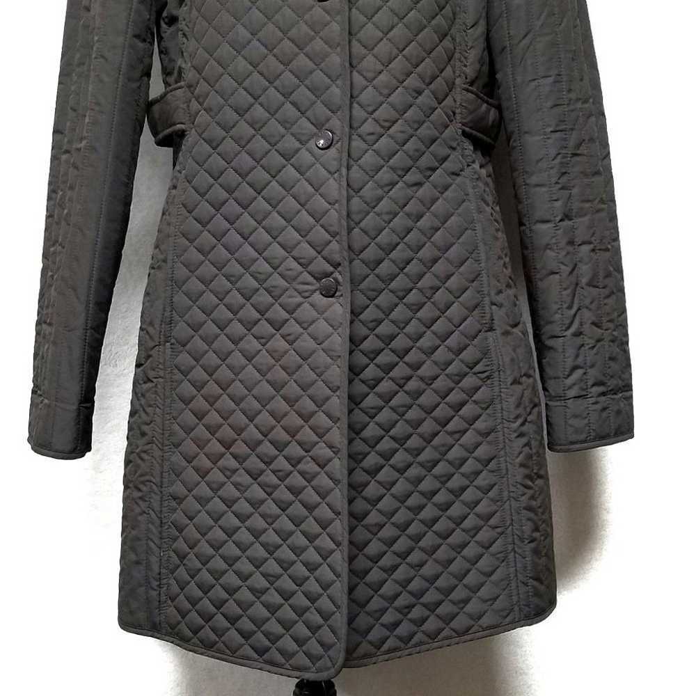 LARRY Levine Grey Quilted Faux Fur Full Jacket - image 3