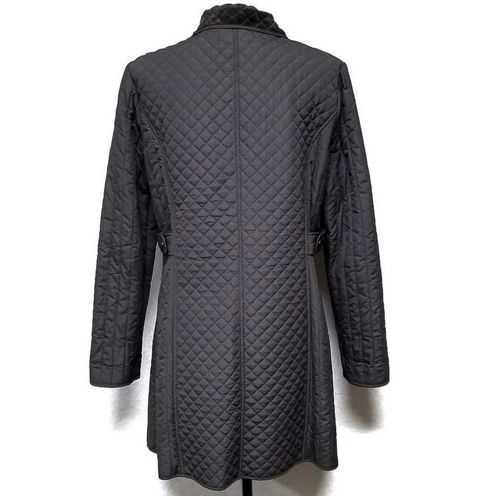 LARRY Levine Grey Quilted Faux Fur Full Jacket - image 6