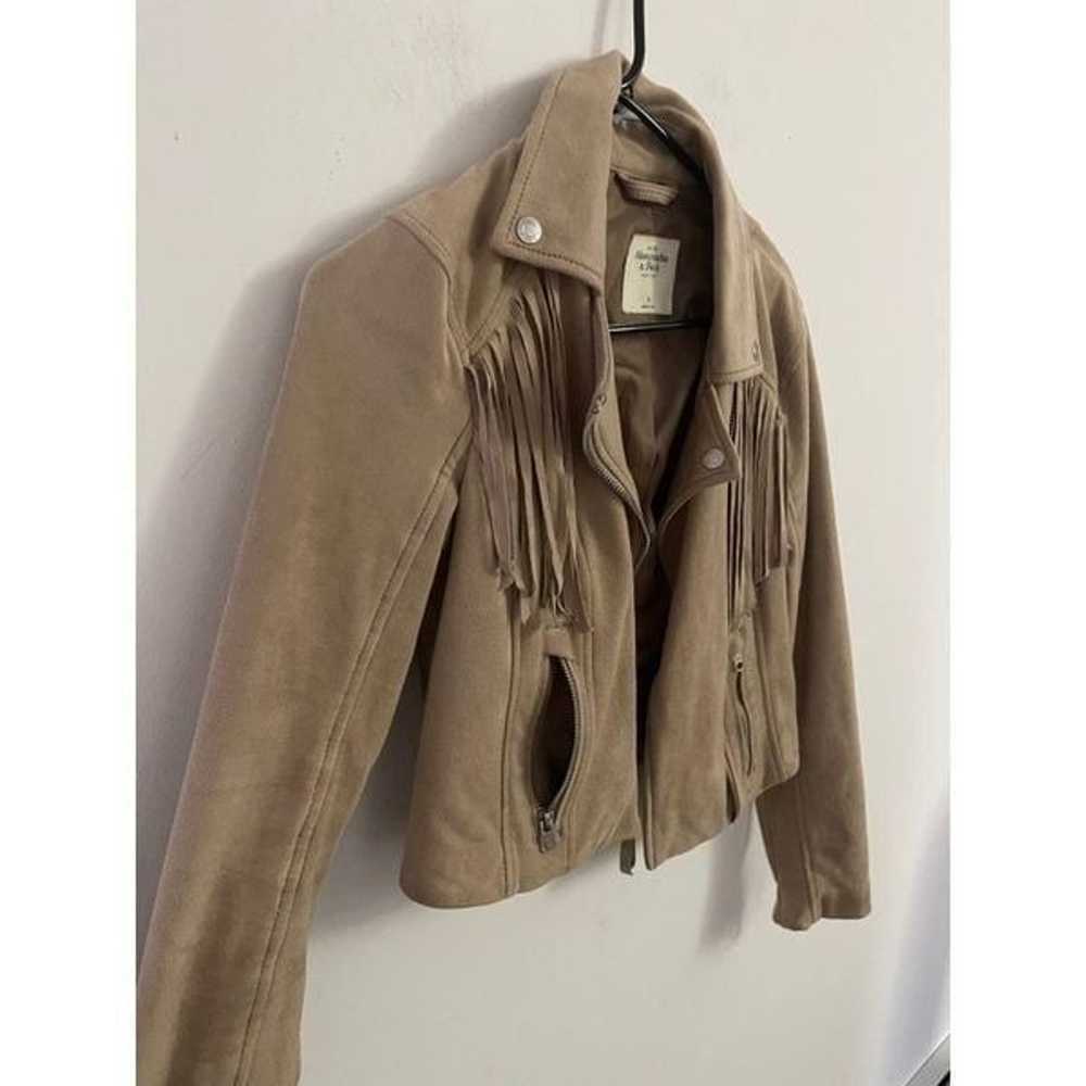 Abercrombie & Fitch Cropped Faux Suede Jacket M - image 6