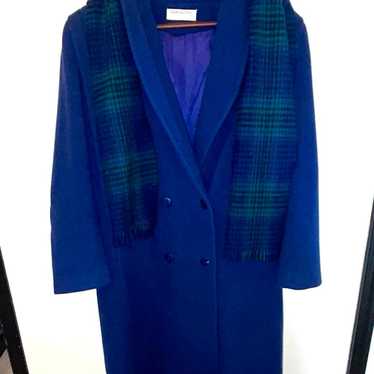 Vintage Royal blue 100% wool coat