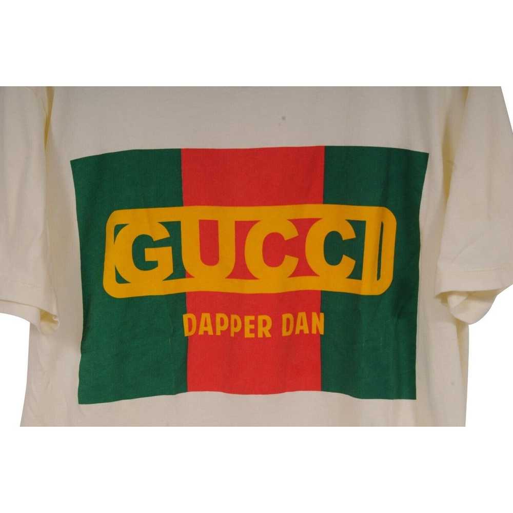 Gucci Dapper Dan Logo T Shirt Cream White Green - image 3