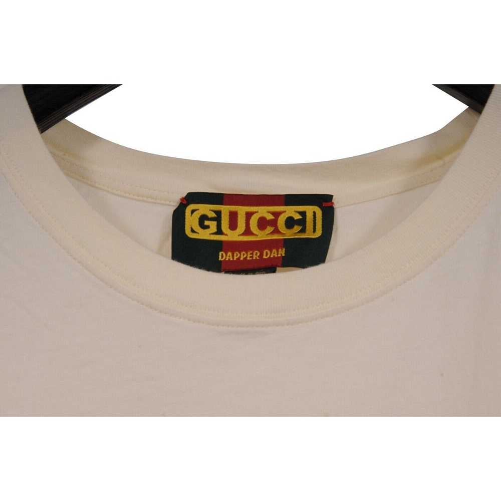 Gucci Dapper Dan Logo T Shirt Cream White Green - image 4