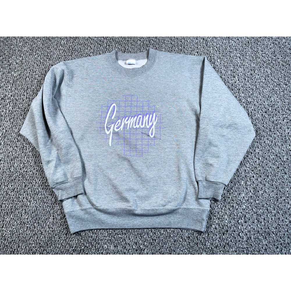 Jerzees VTG 80s Germany Print Sweatshirt Adult Me… - image 1