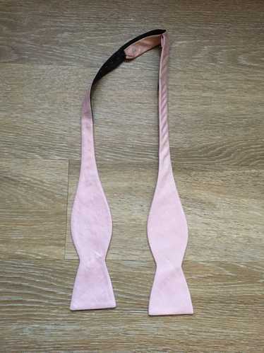 The Tie Bar Tie Bar Silk Linen Tie Pink Polka Dots