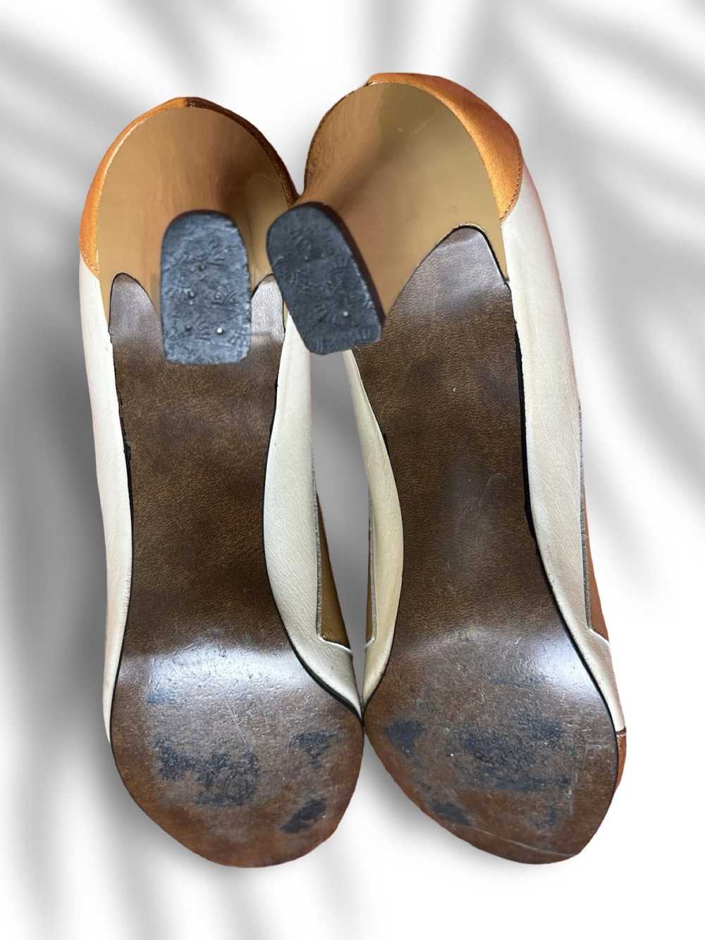 Designer Vintage! Retro! Chic! Block colored heel… - image 4