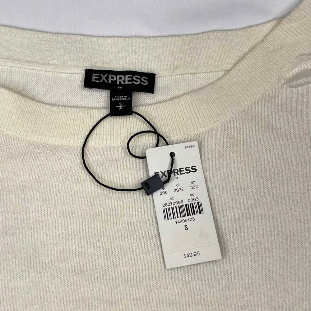Express Express Hi Lo Side Zip Sweater Tunic Ivor… - image 3