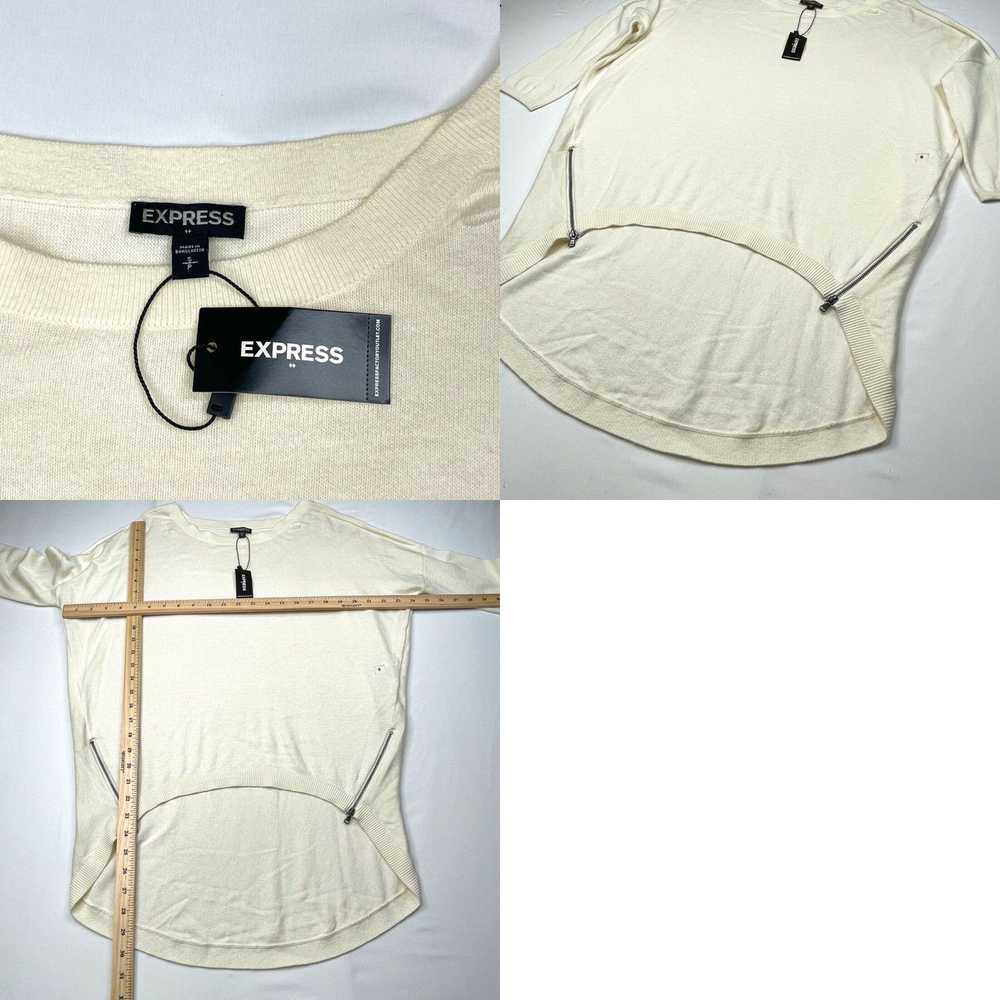 Express Express Hi Lo Side Zip Sweater Tunic Ivor… - image 4