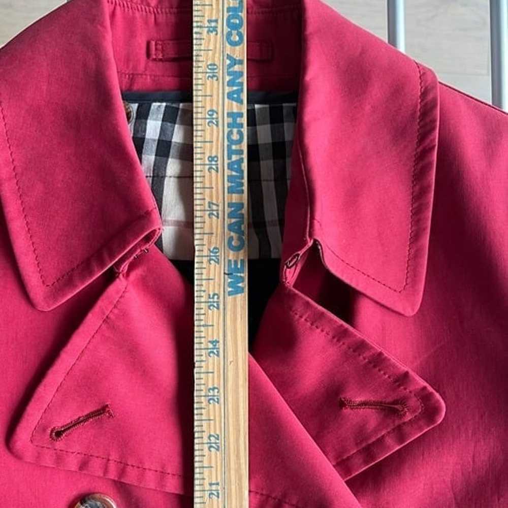 Vintage BURBERRY Coat in Red with Nova Check Line… - image 12