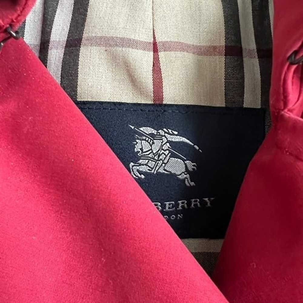 Vintage BURBERRY Coat in Red with Nova Check Line… - image 3