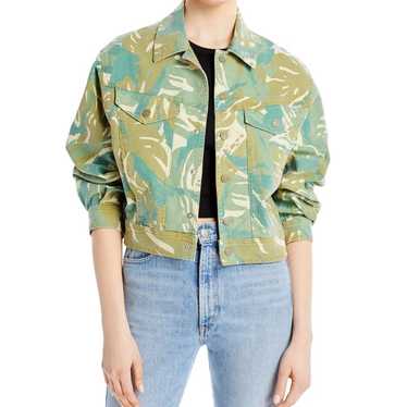 MOTHER The Fly Away Denim Jacket in Tropical Camo 